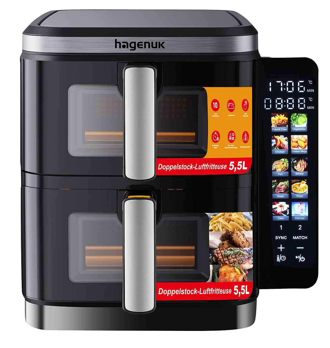 Hagenuk Doppel-Heißluftfritteuse