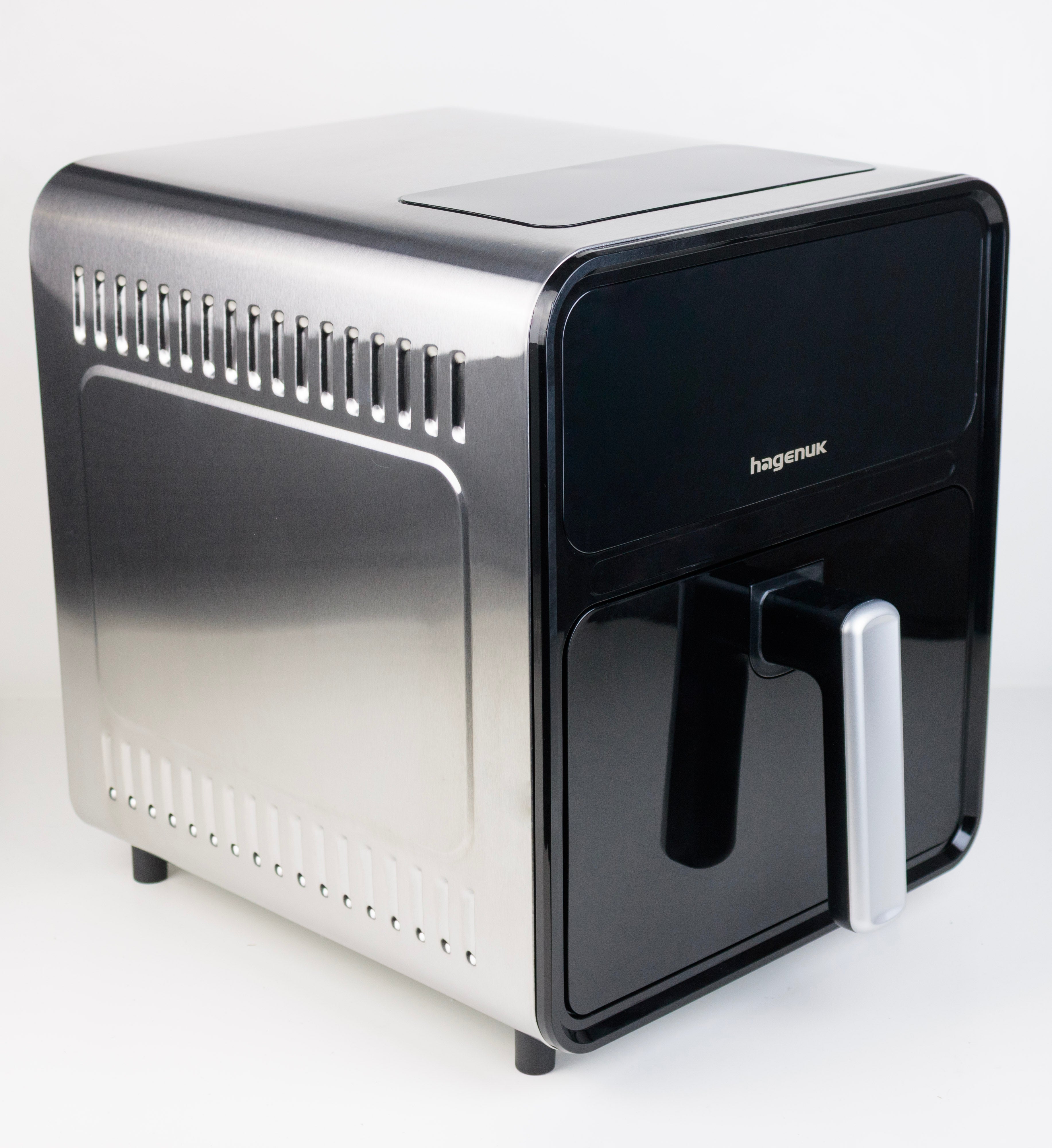 Heißluftfritteuse mit rotierendem Frittierkorb