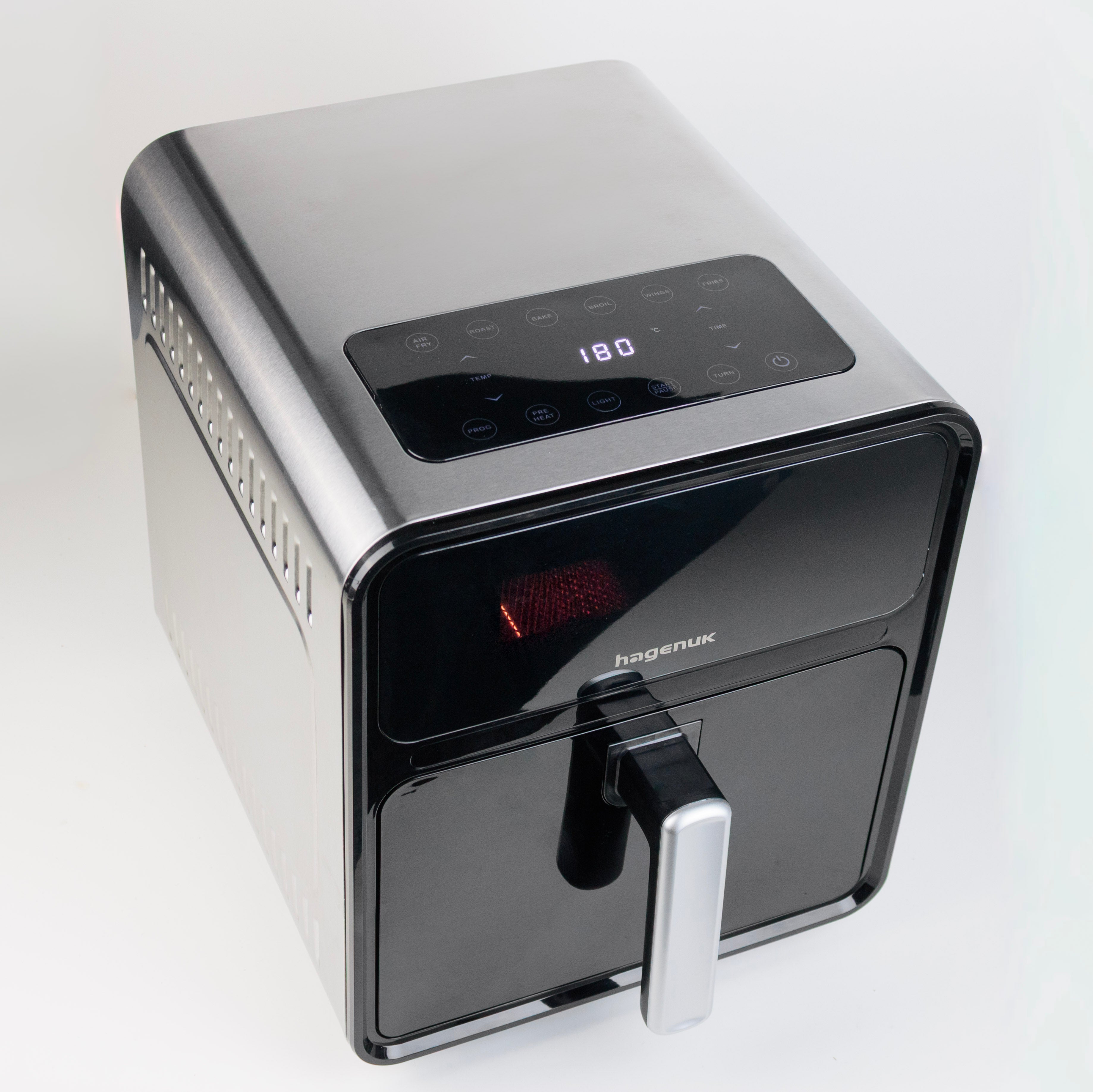 Heißluftfritteuse mit rotierendem Frittierkorb