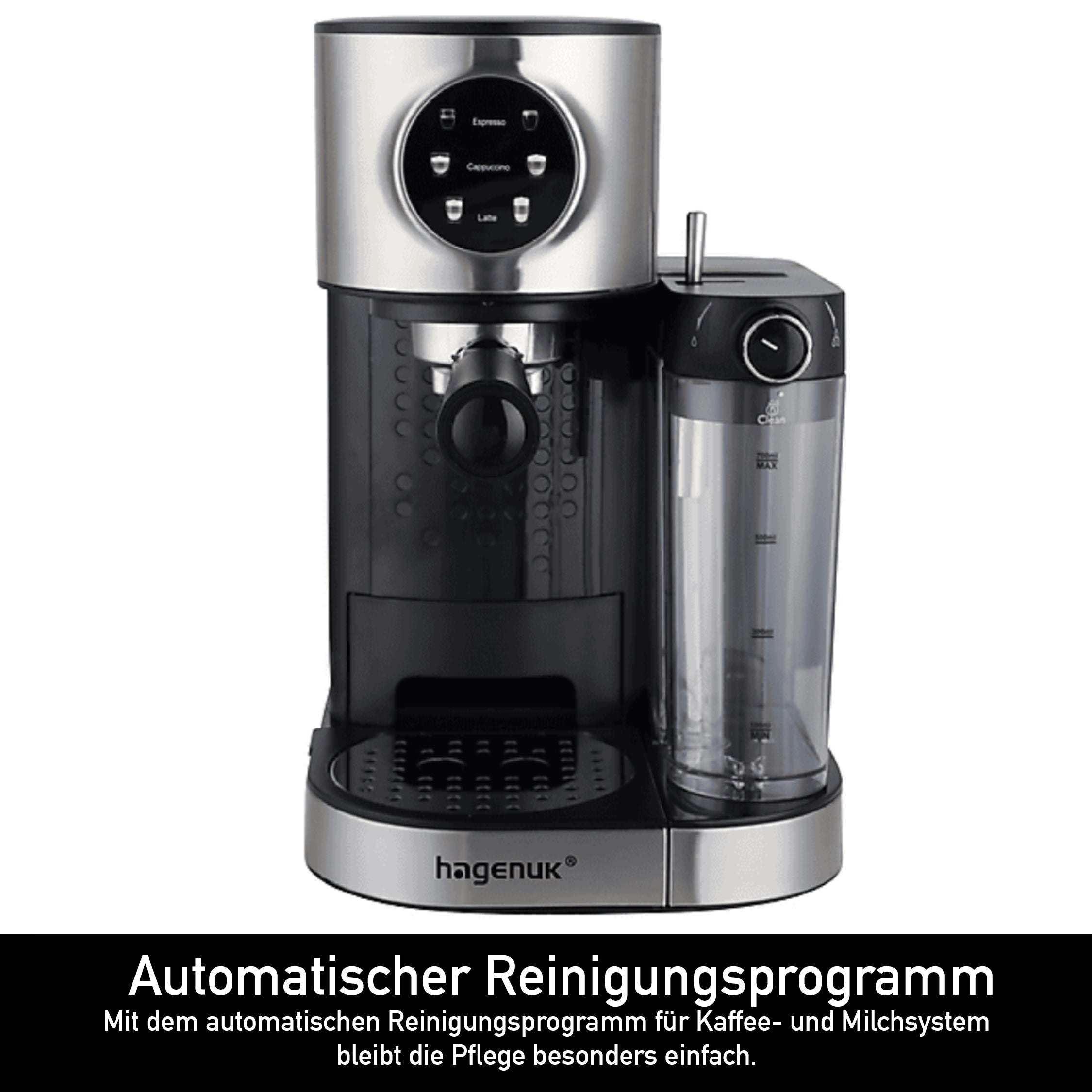 Espressomaschine mit Milchaufschäumer